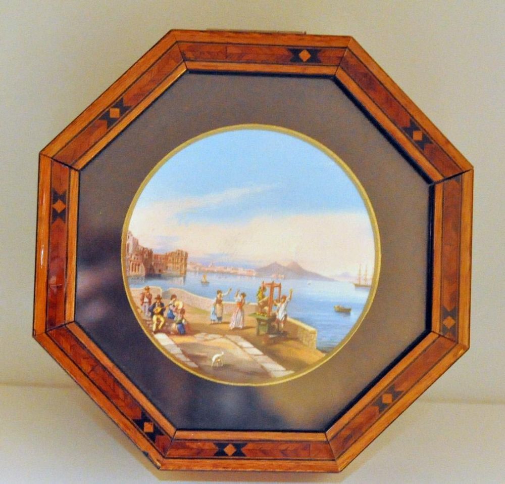 Lot 184: Italian box vintage hand painted inlaid
