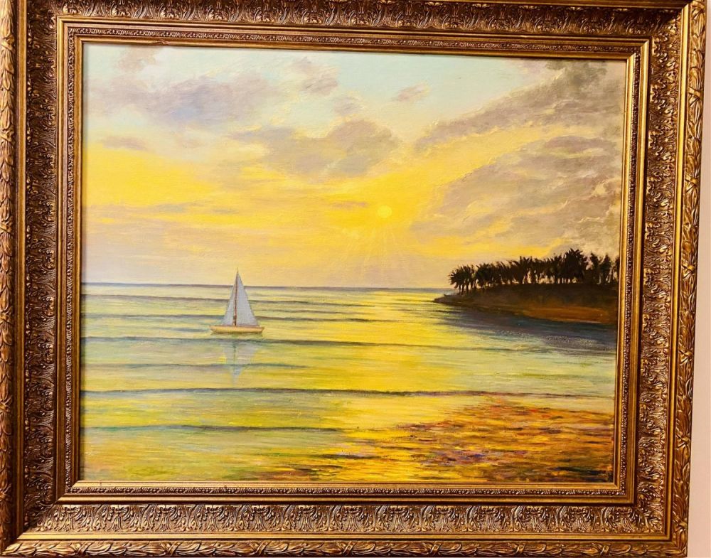 Lot 261: John Hansegger oil painting framed on masonite