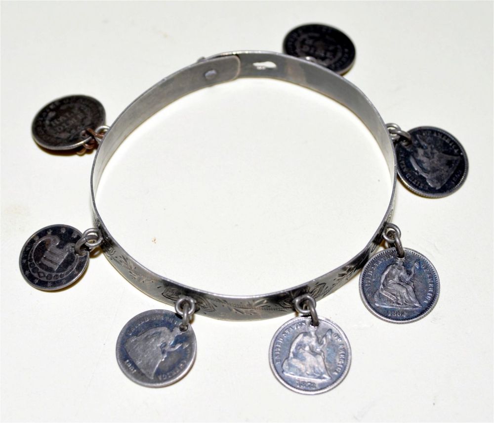 Lot 304: Love token antique bracelet