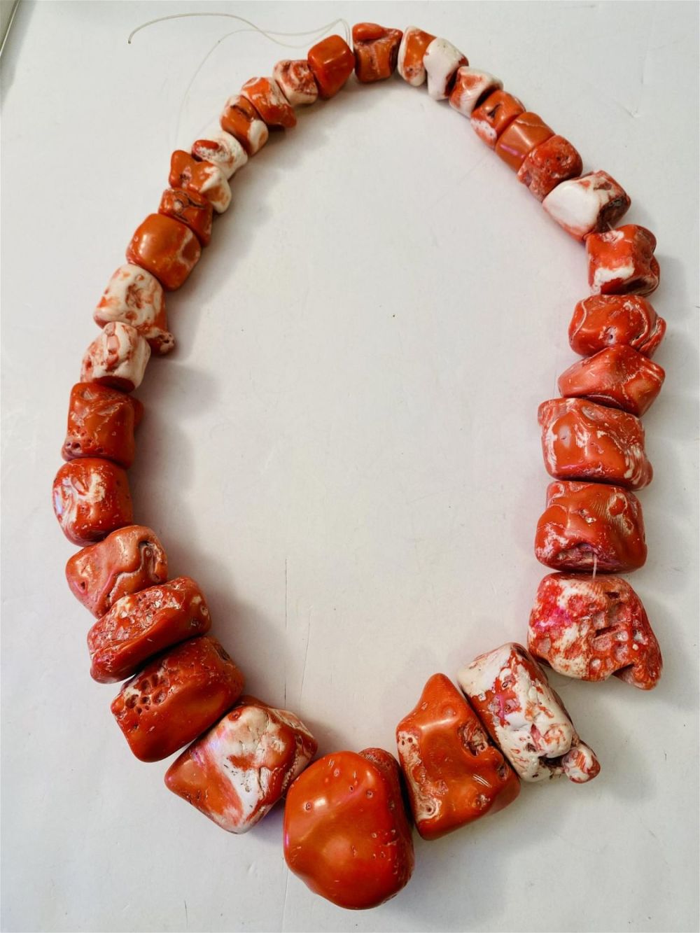 Lot 305: Large red coral strand