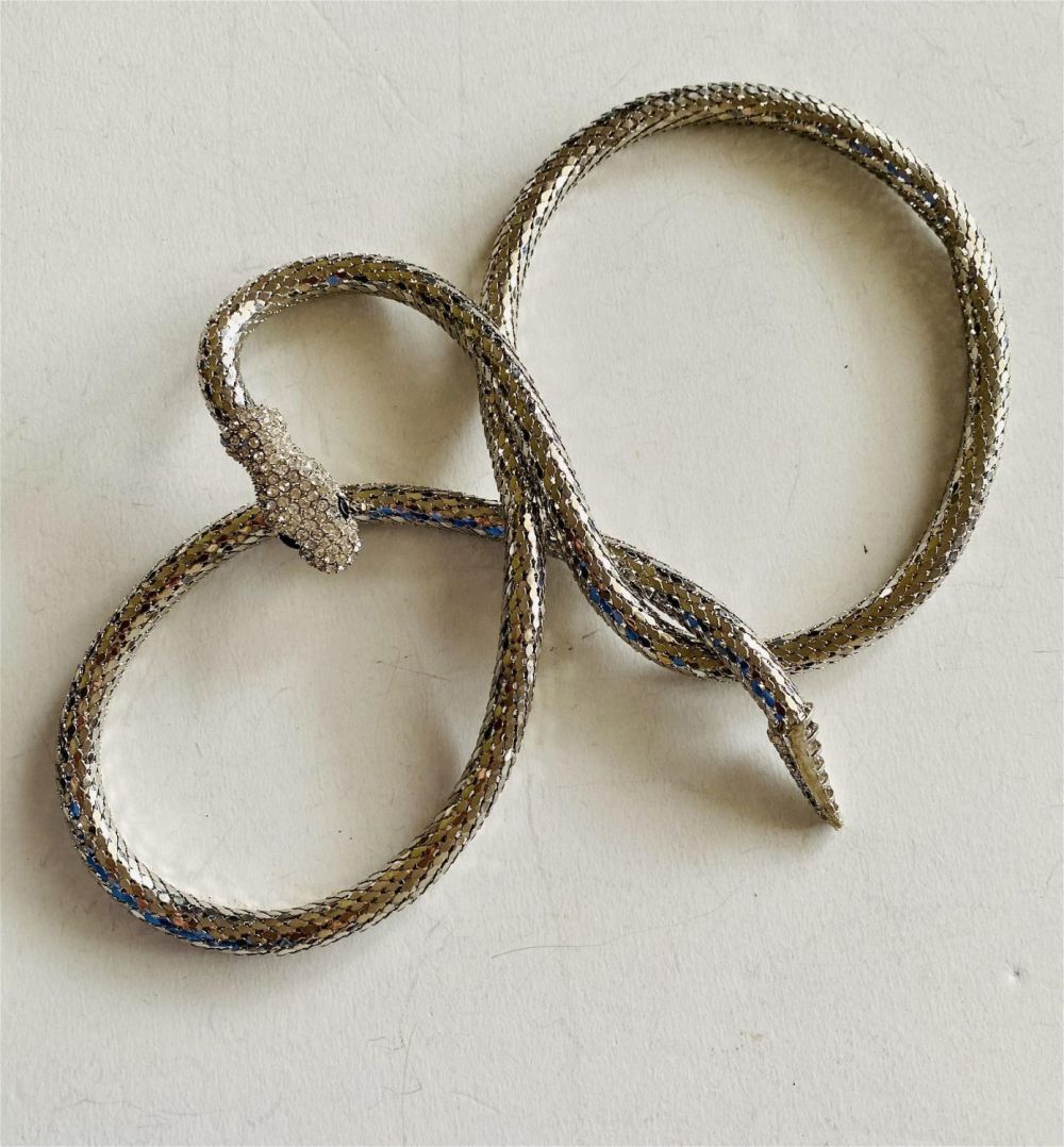 Lot 346: Snake rhinestone magnetic neck piece