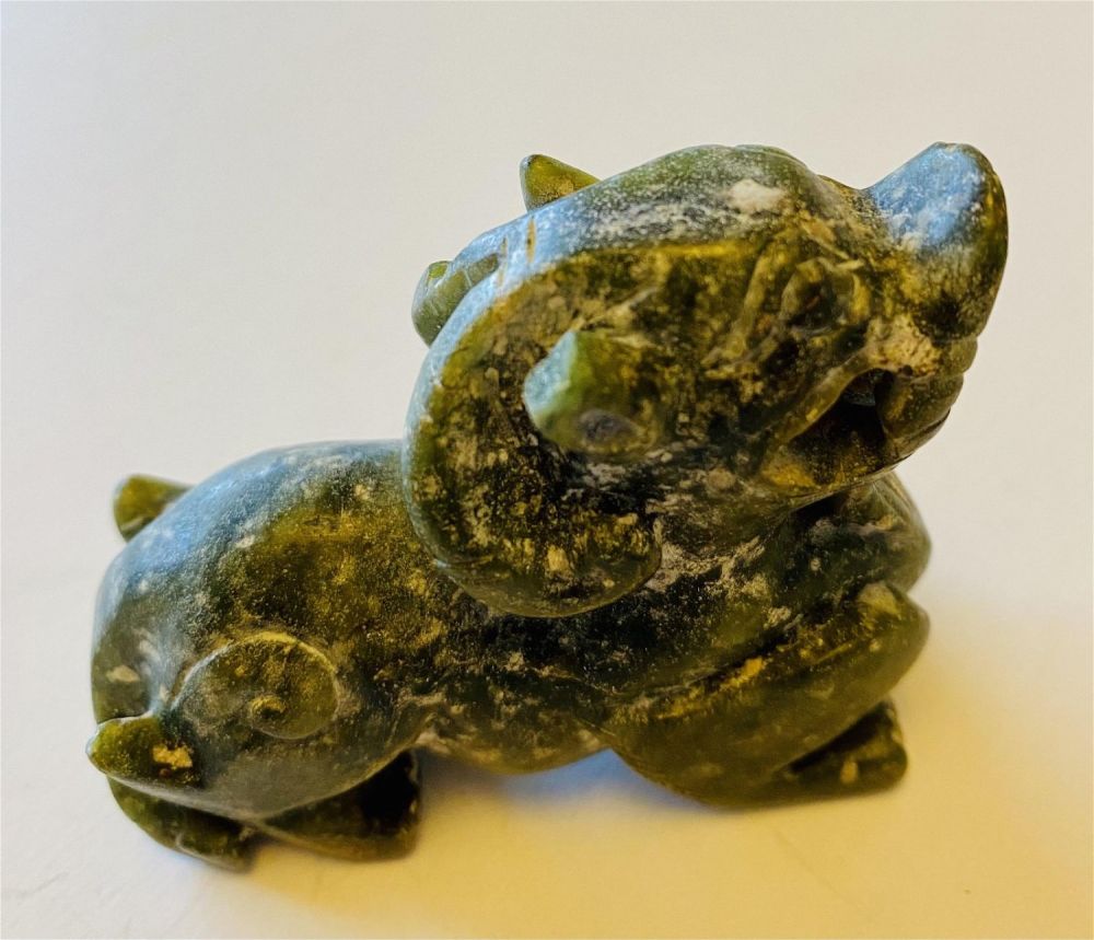 Lot 349: Carved animal effigy hardstone