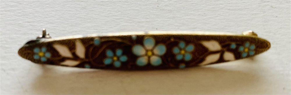 Lot 164: Lingerie antique floral enamel pin