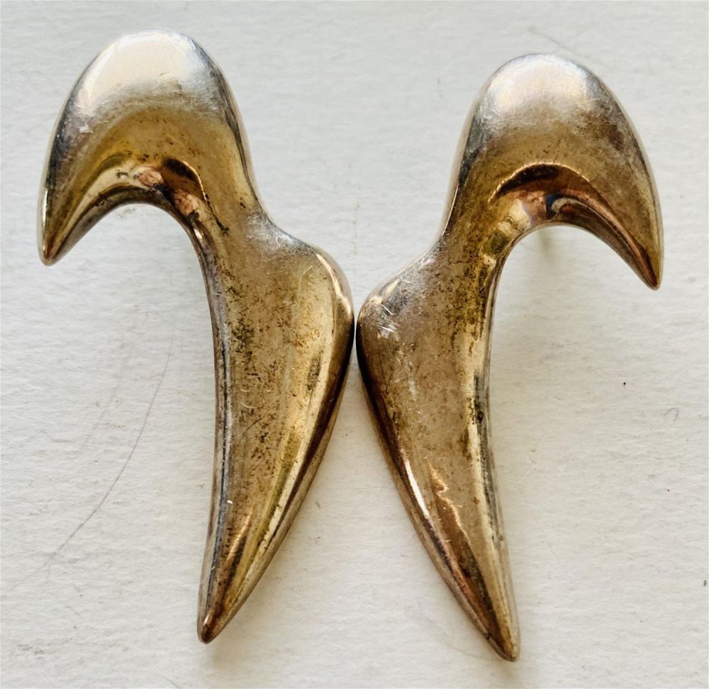 Lot 179: Pair sterling vintage earrings-marked 925