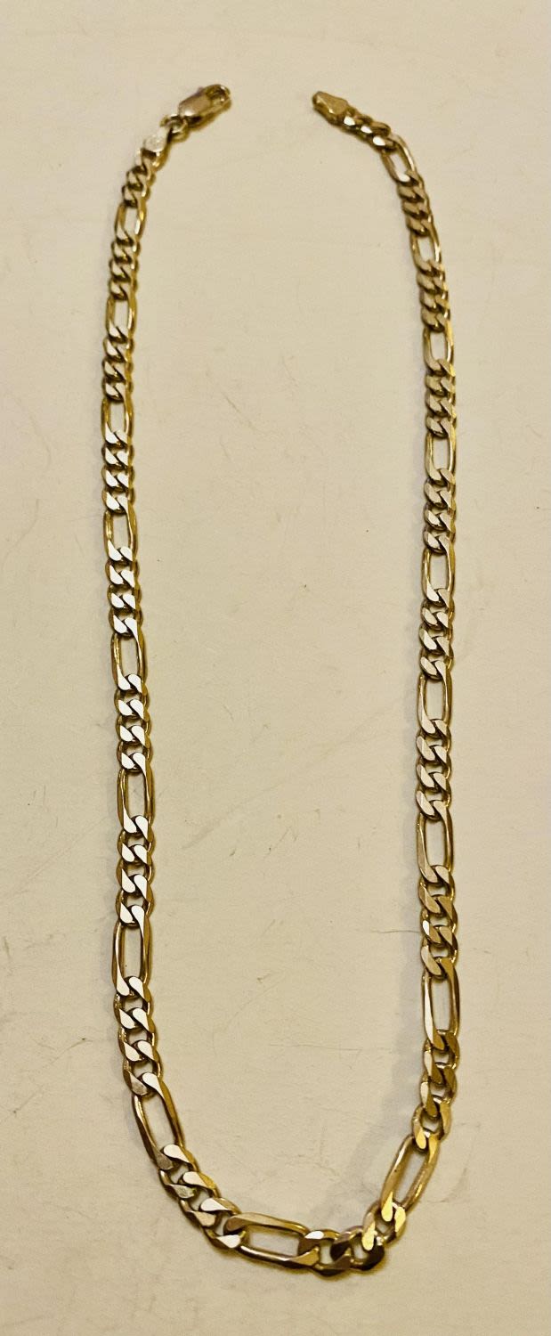 Lot 201: Figaro sterling chain lobster clasp