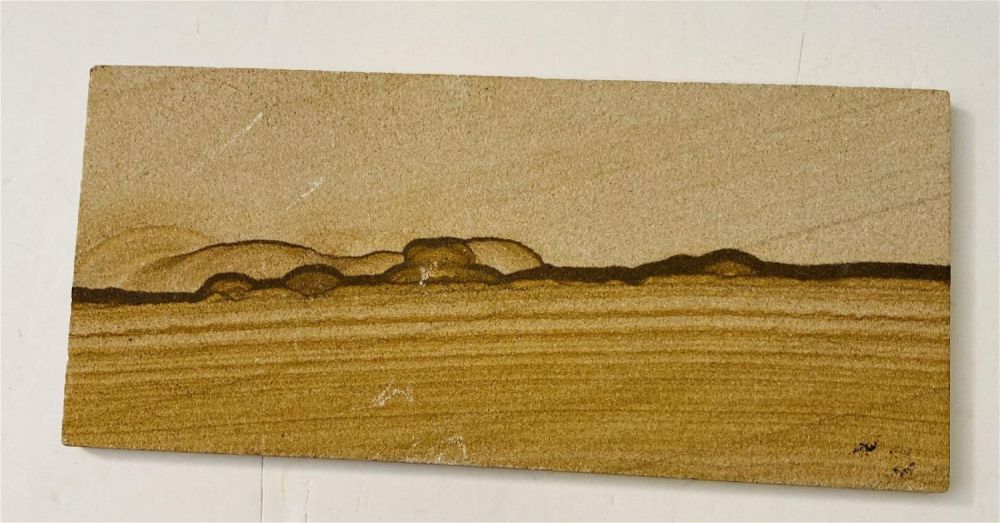 Lot 173: Sanstone picture slab polished