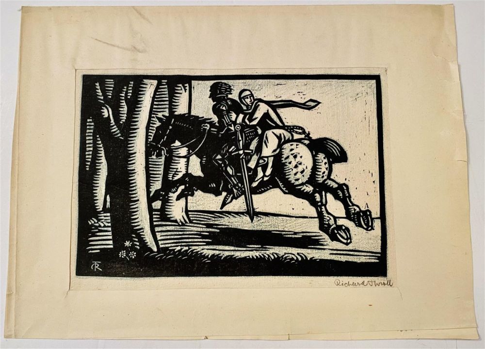 Lot 189: Woodcut 1935 signed Richard Throll