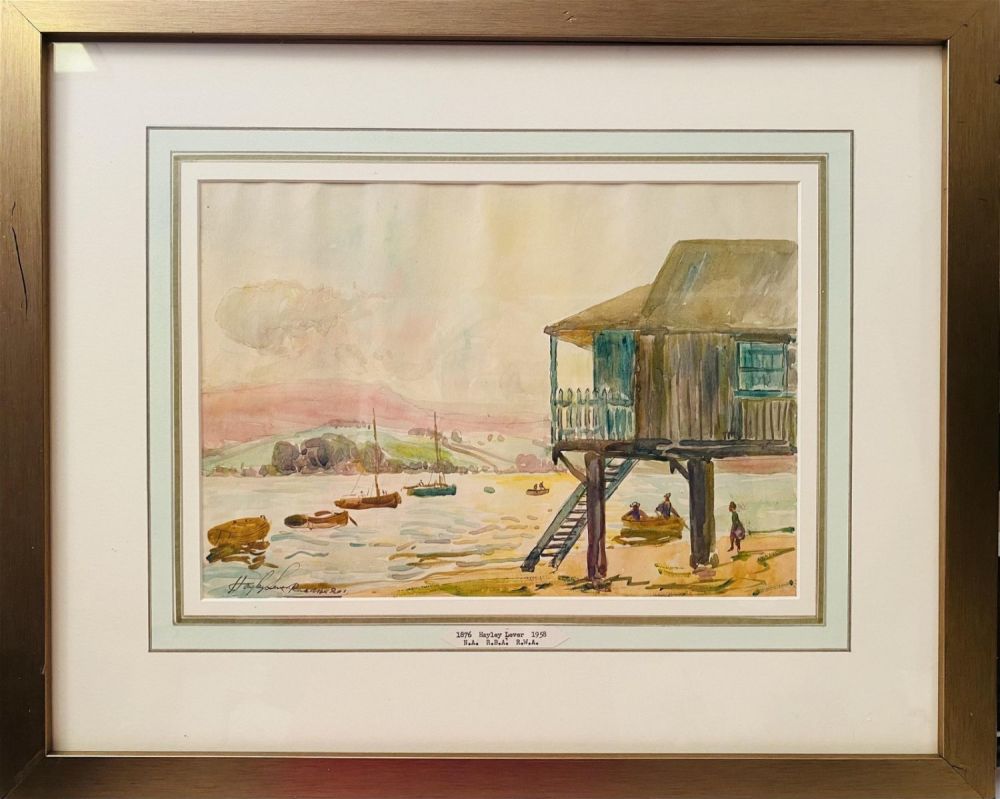 Lot 201: Hayley Lever nautical watercolor signed