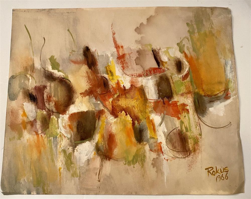 Lot 309: Watercolor signed B. Rokus/1966