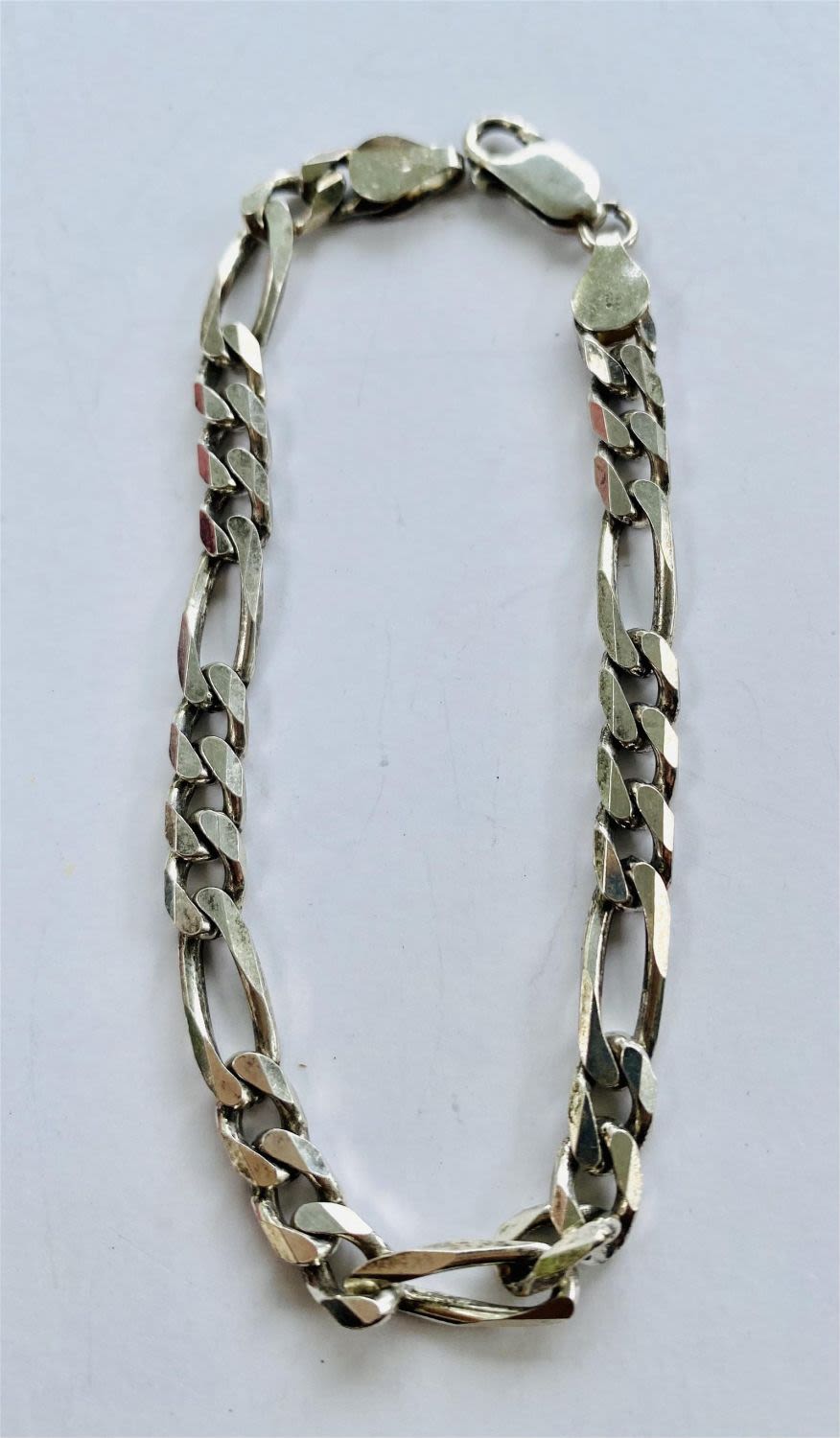 Lot 377: Sterling link bracelet heavy