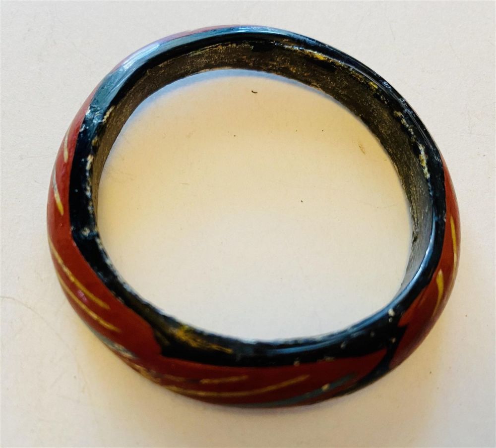 Lot 254: Roman glass childs bracelet iridescent