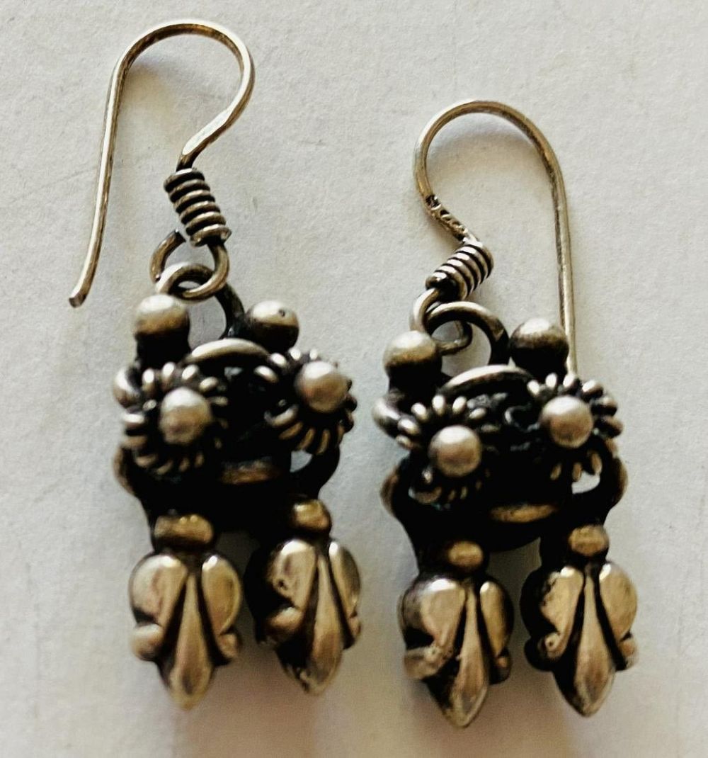 Lot 261: Sterling earrings vintage designer