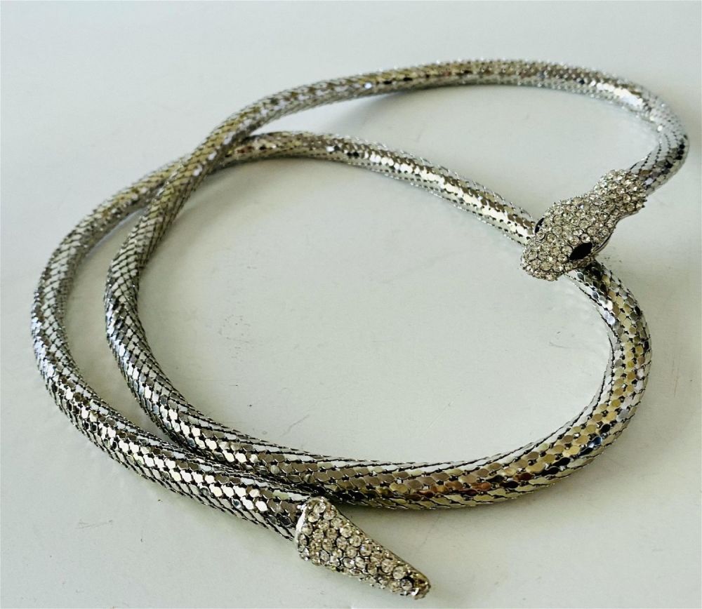 Lot 351: Snake stone encrusted necklace