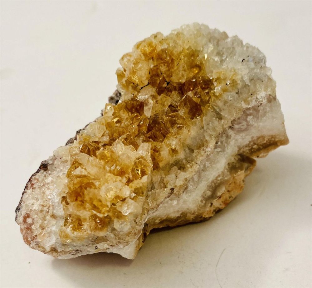 Lot 352: Citrine specimen with amethyst