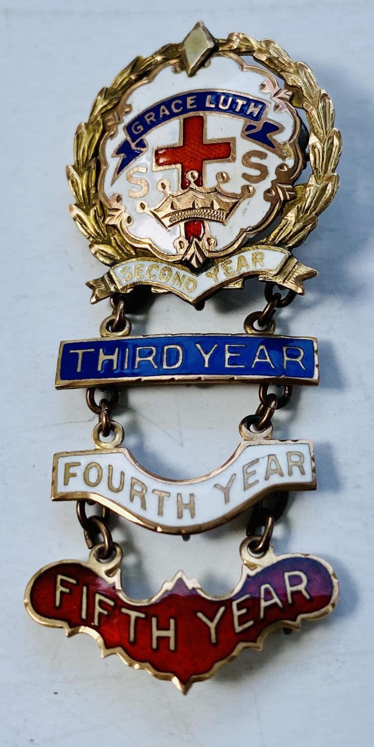 Lot 415: Medal enamelled Grace Lutheran SS