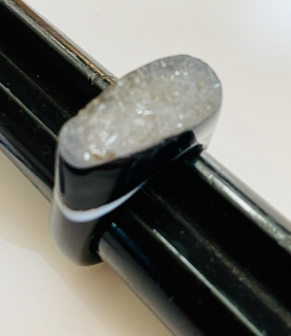 Lot 443: Agate druzy custom ring