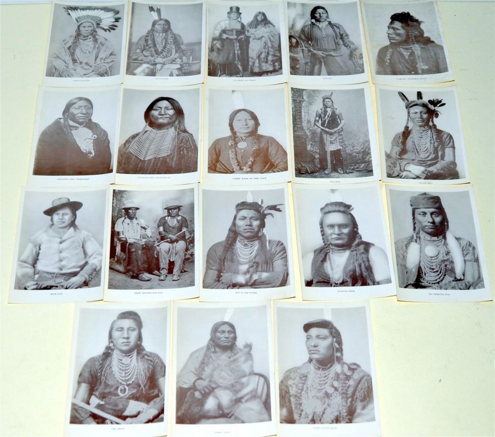 Lot 456: American Indian postcards chiefs