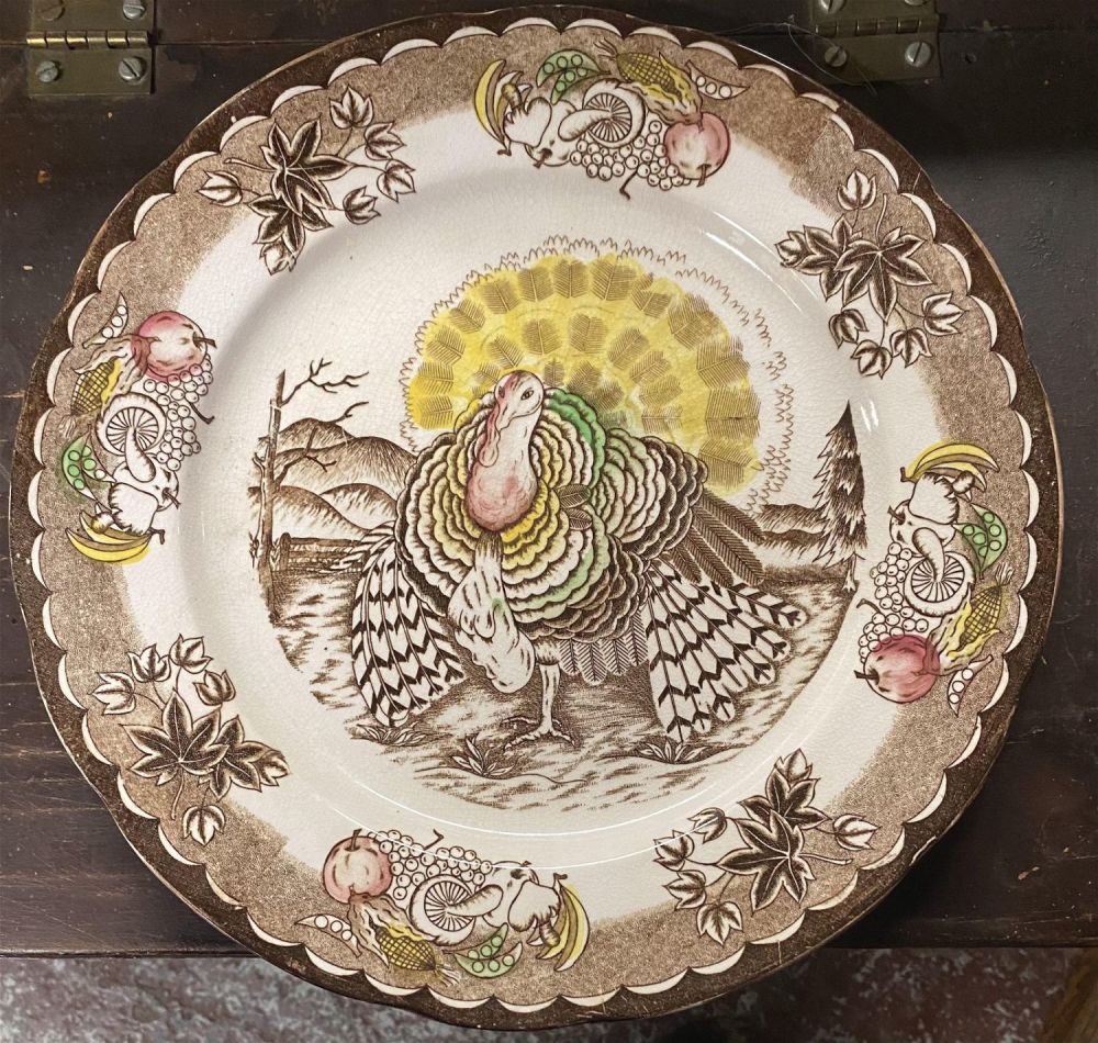 Lot 464: Turkey plates set of 9 vintage