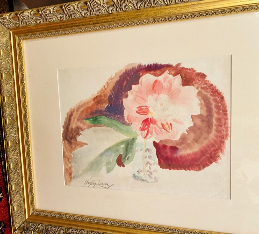Lot 473: Hayley Lever signed watercolor still life