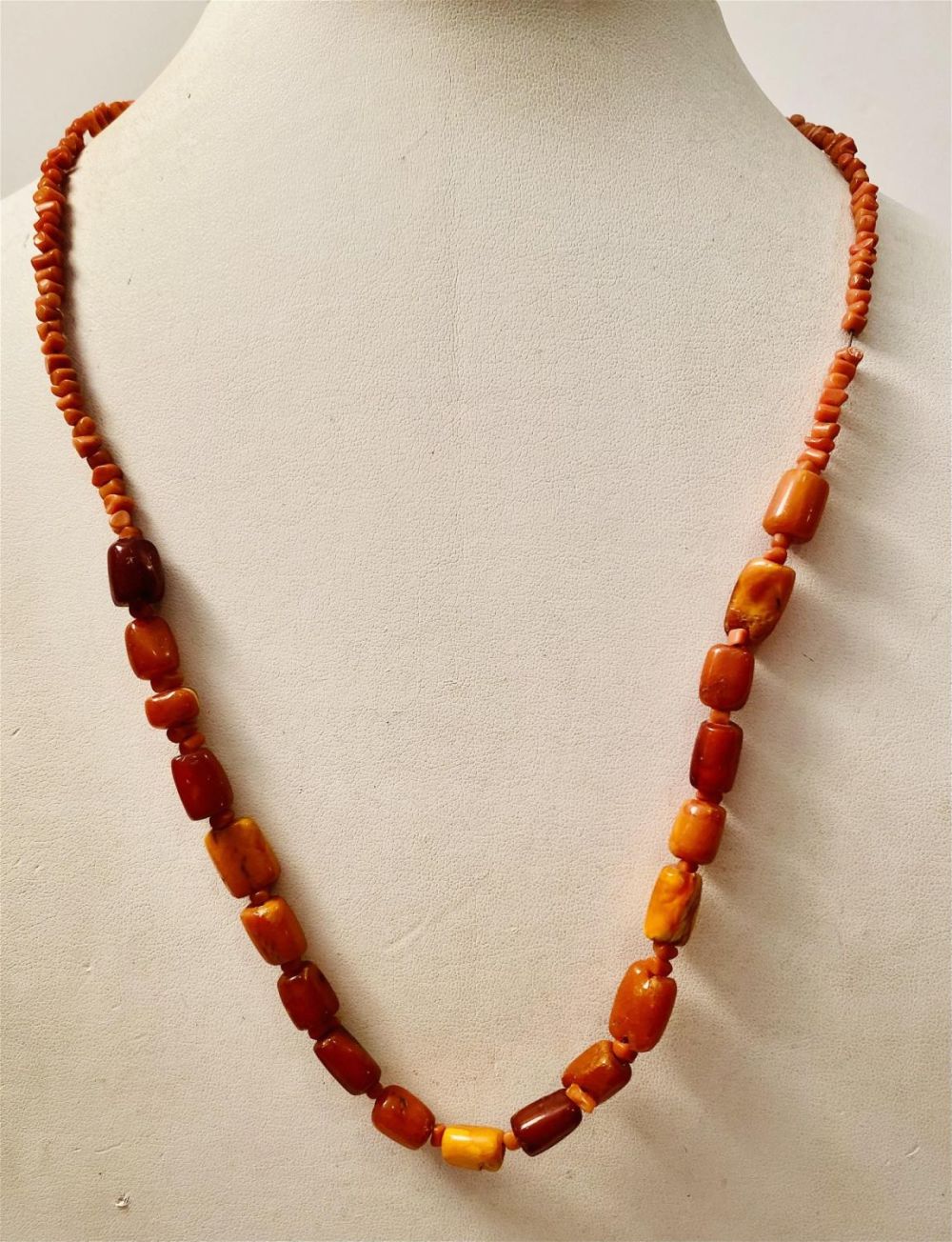 Lot 238: Amber custom vintage necklace