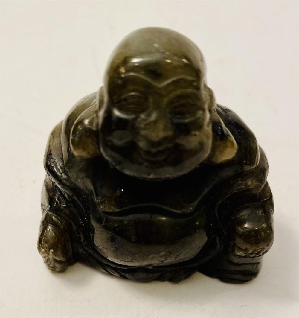 Lot 297: Buddha labradorite carved statue