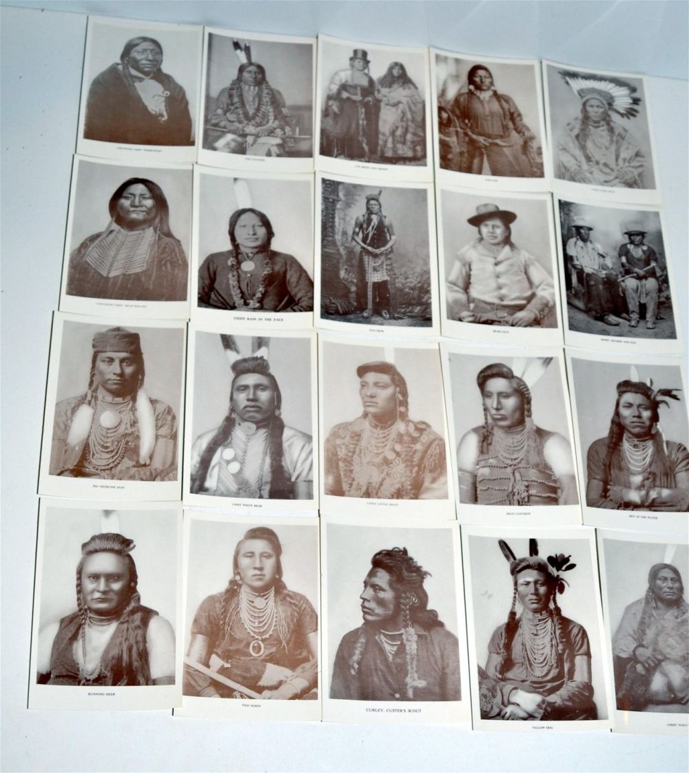 Lot 331: Indian chiefs postcards vintage collection