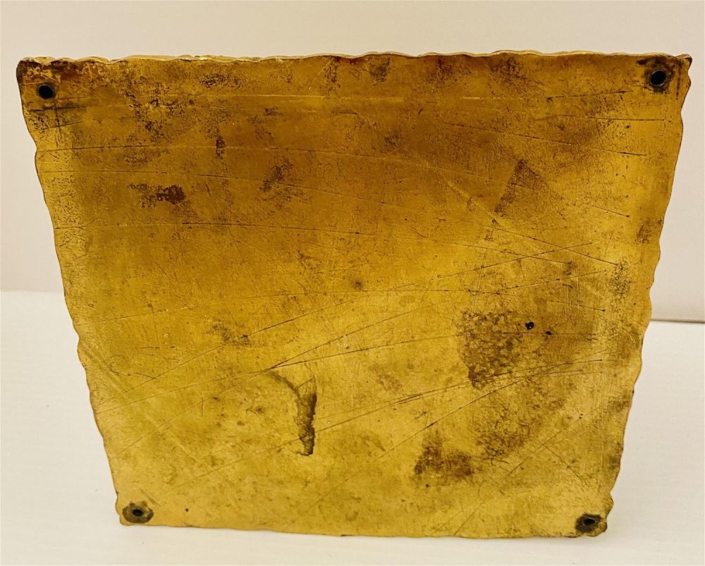 Lot 330: Bronze Dore Victorian match holder