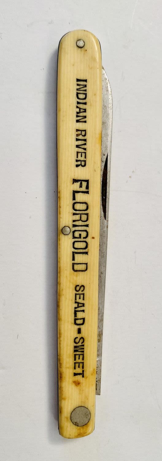 Lot 342: Floridgold advertising knife - fruit cutting