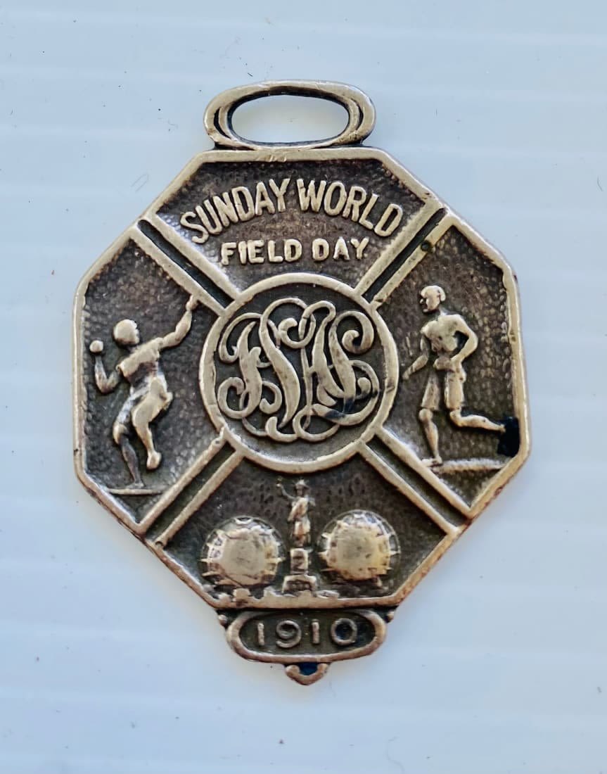 Lot 344: Sterling medal marked Lambert Co