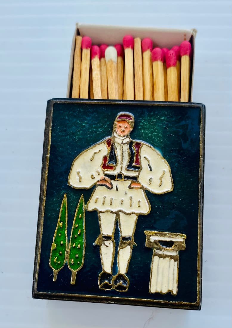 Lot 360: Vintage match box with matches