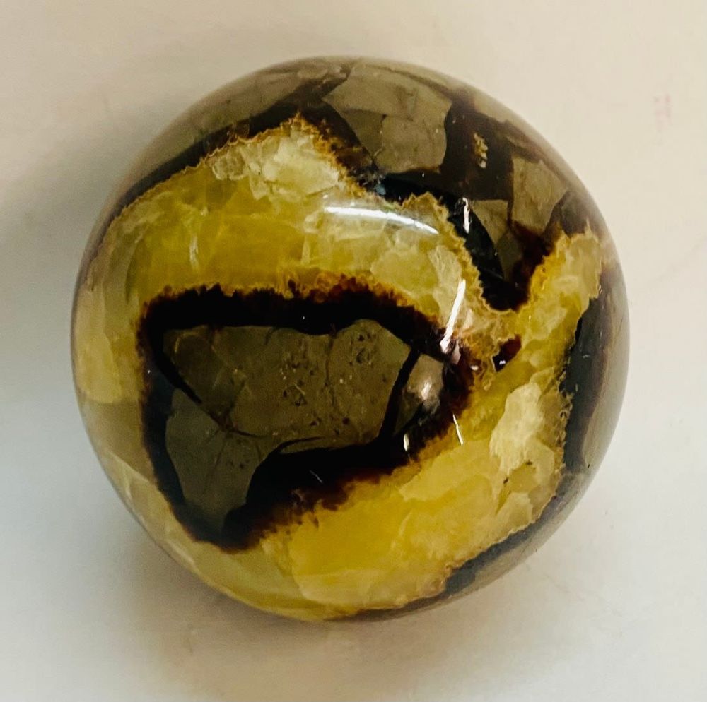 Lot 381: Septarian polished sphere