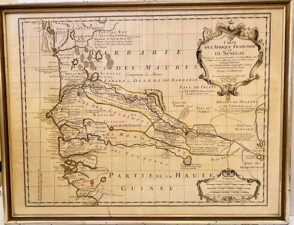 Lot 69: Map of French Senegal and New Guinea 1727