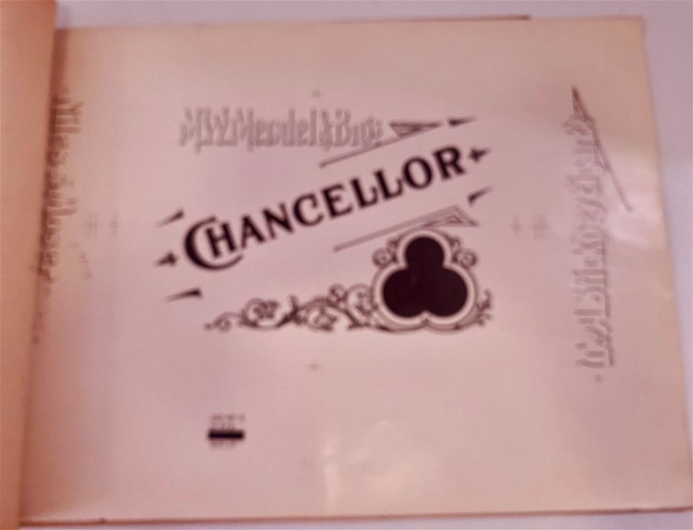 Lot 86: Cigar label vintage Progressive proof book Chancellor  Wm.  Stickney