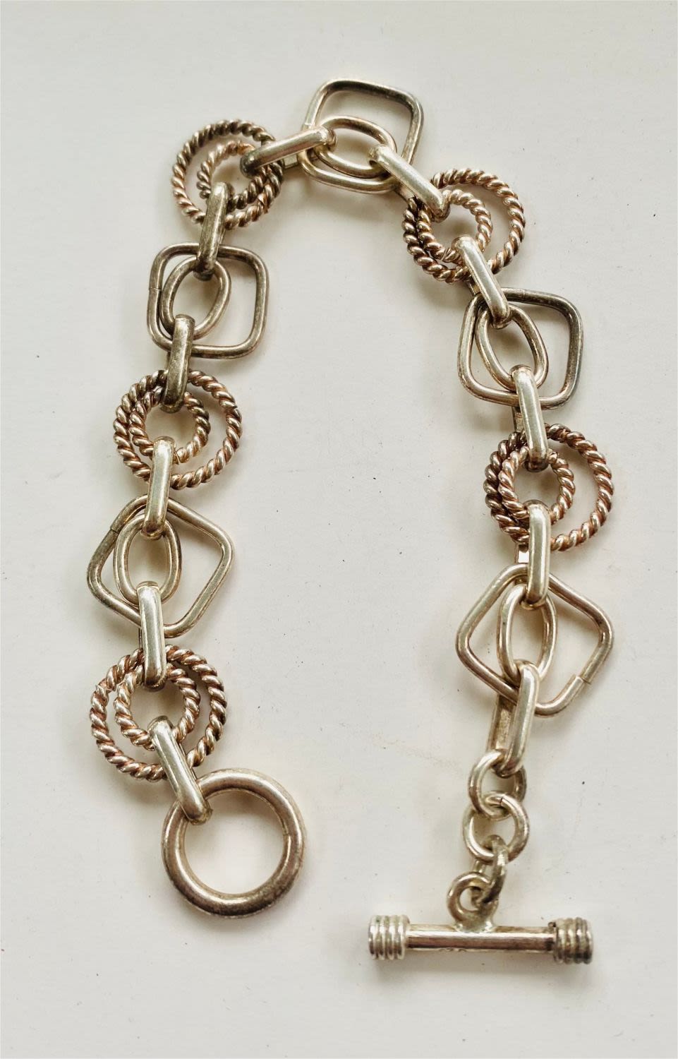 Lot 163: Sterling link bracelet - vintage