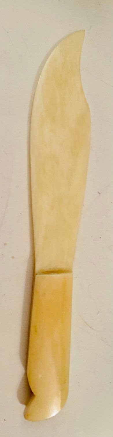 Lot 454: Bone carved letter opener