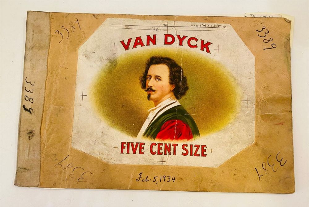 Lot 456: Van Dyck chromolitho cigar progressive proof book, 1934