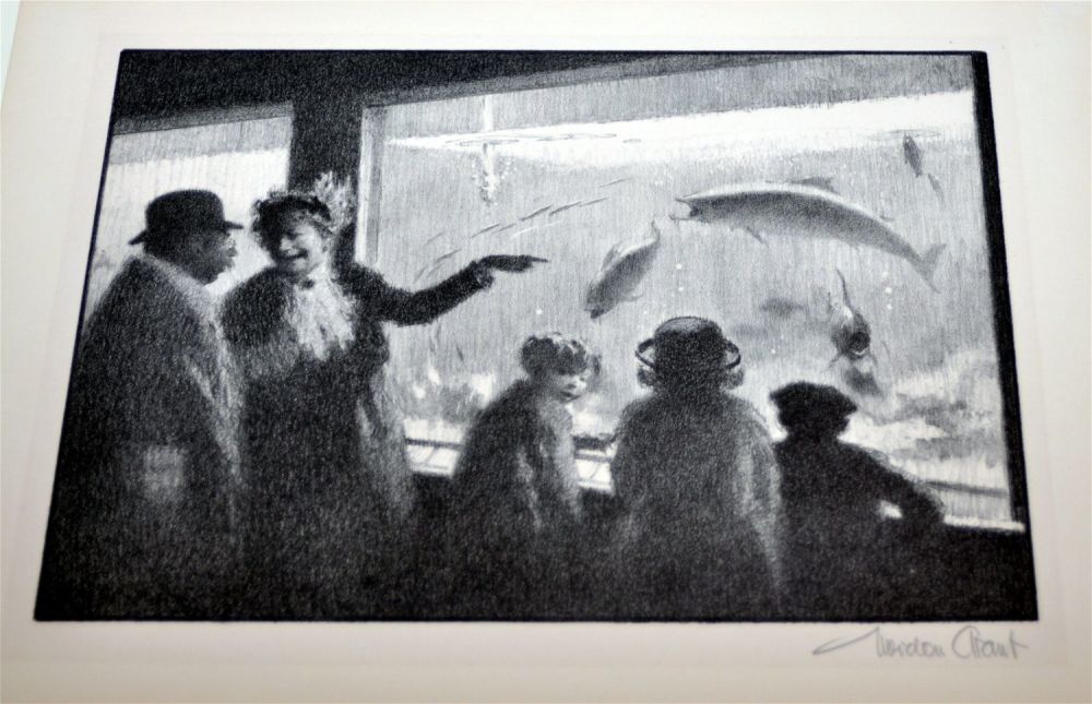 Lot 484: Gordon Grant litho -1938 . The Aquarium