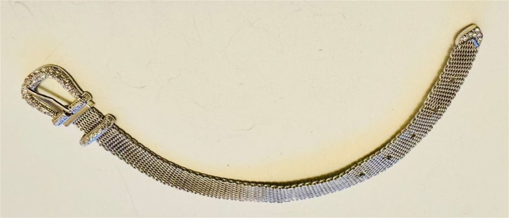 Lot 298: Mesh fancy buckle bracelet vintage