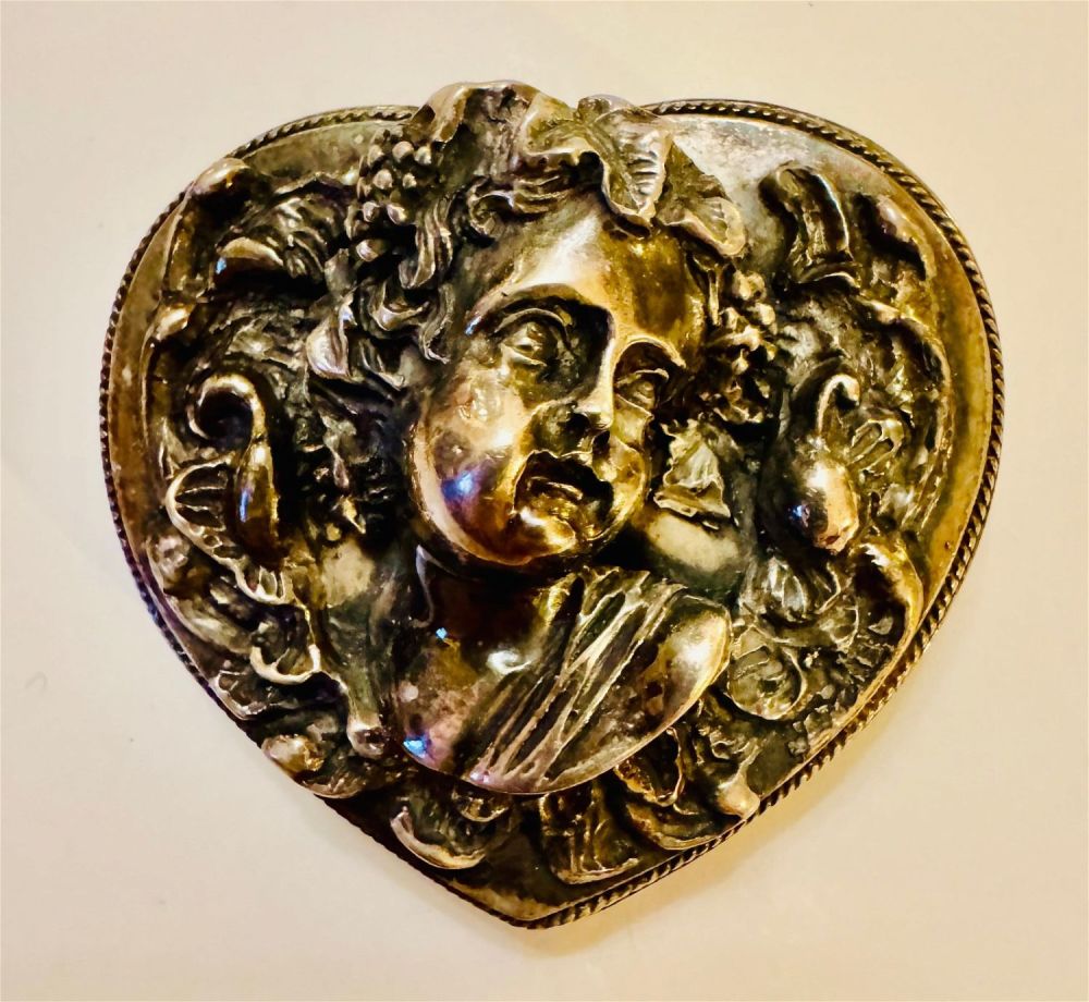 Lot 129: Hendryk WInograd signed sterling cherubs pin