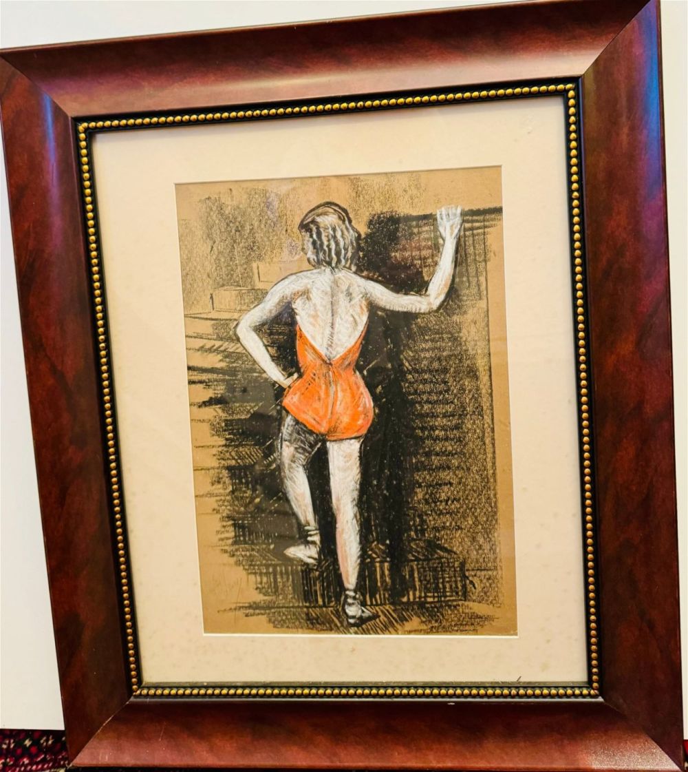 Lot 353: Hayley Lever Ballet Dancer- mixed media framed