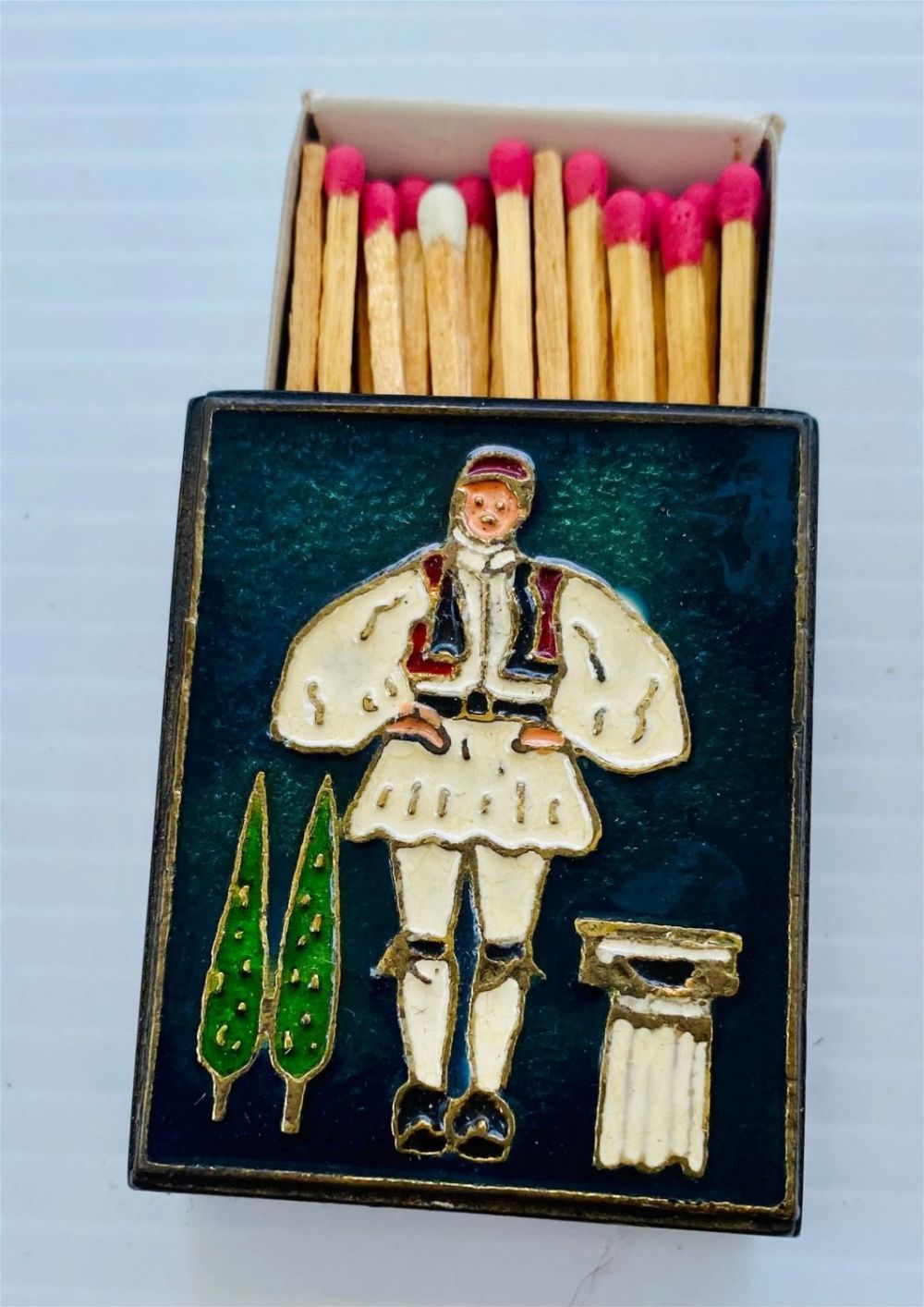 Lot 360: Vintage match box with matches