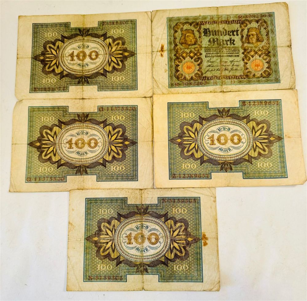 Lot 206: 5 100 Bundert mark