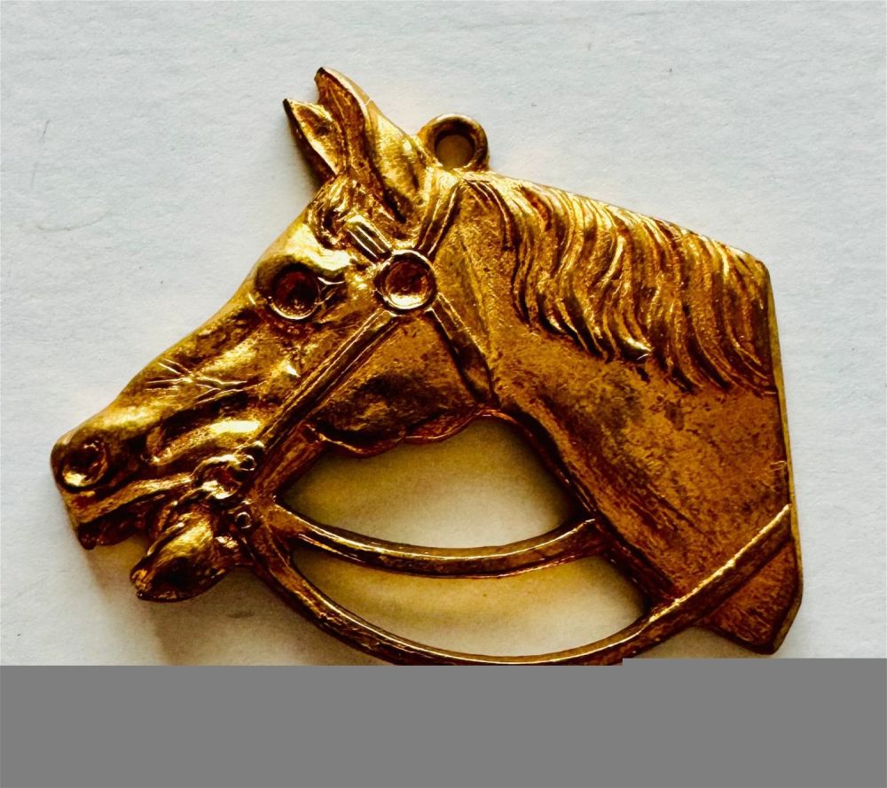Lot 231: Horse brass pendant metal