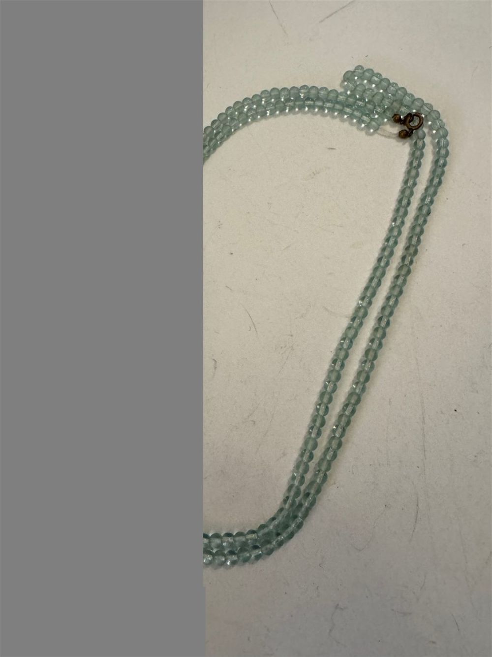 Lot 268: Blue topaz bead necklace