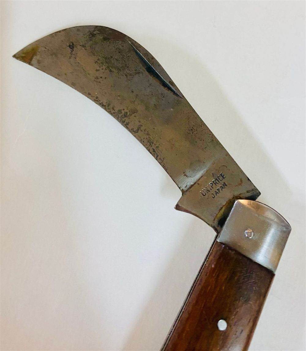 Lot 509: Vintage knife single blade wood handle