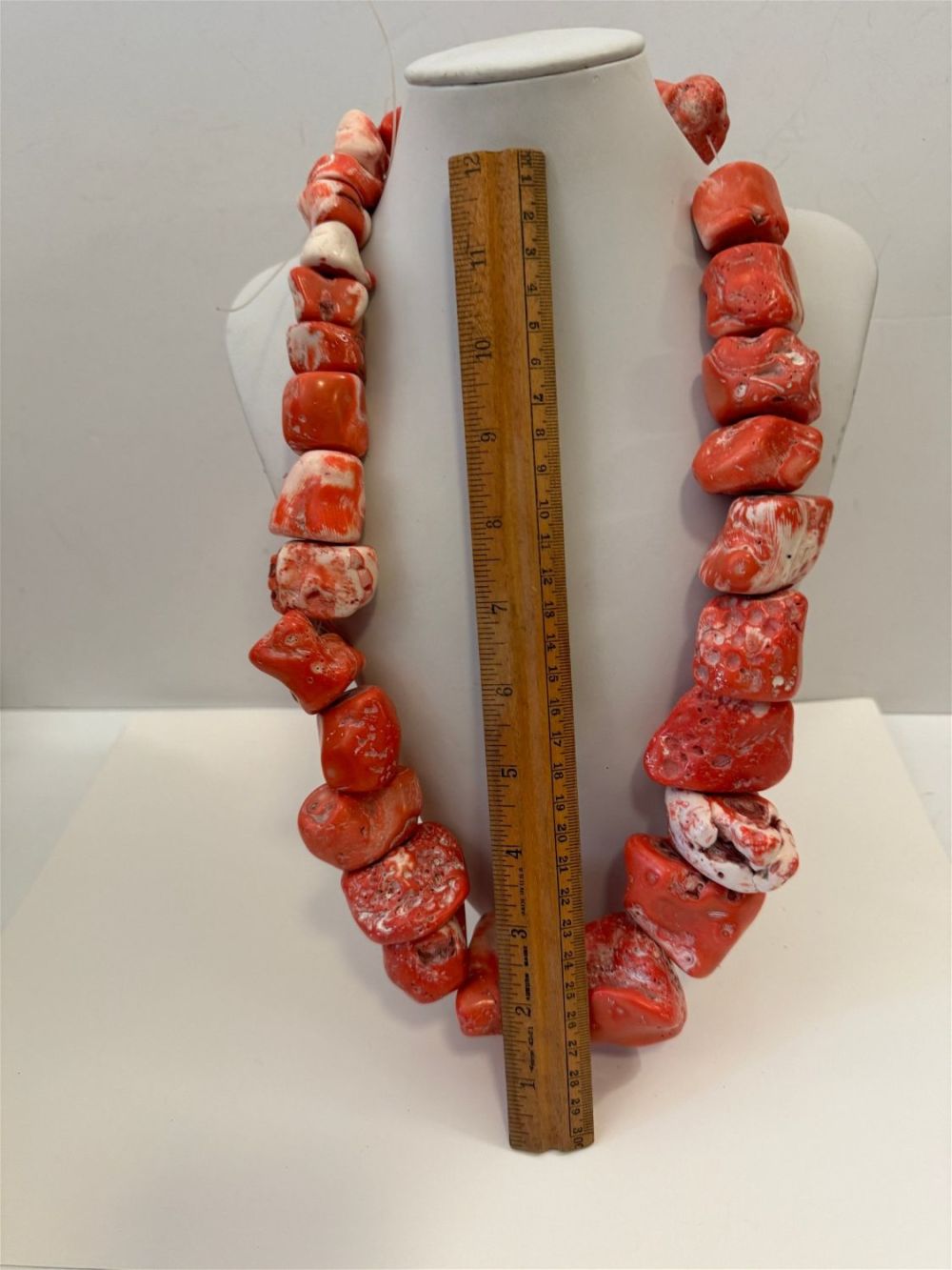 Lot 108: Red coral large beads