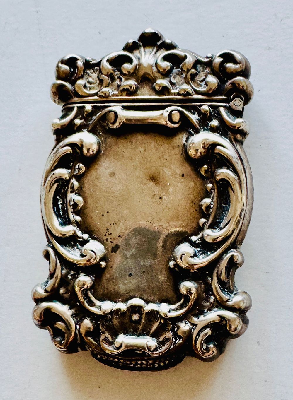 Lot 221: Antique sterling match safe Victorian