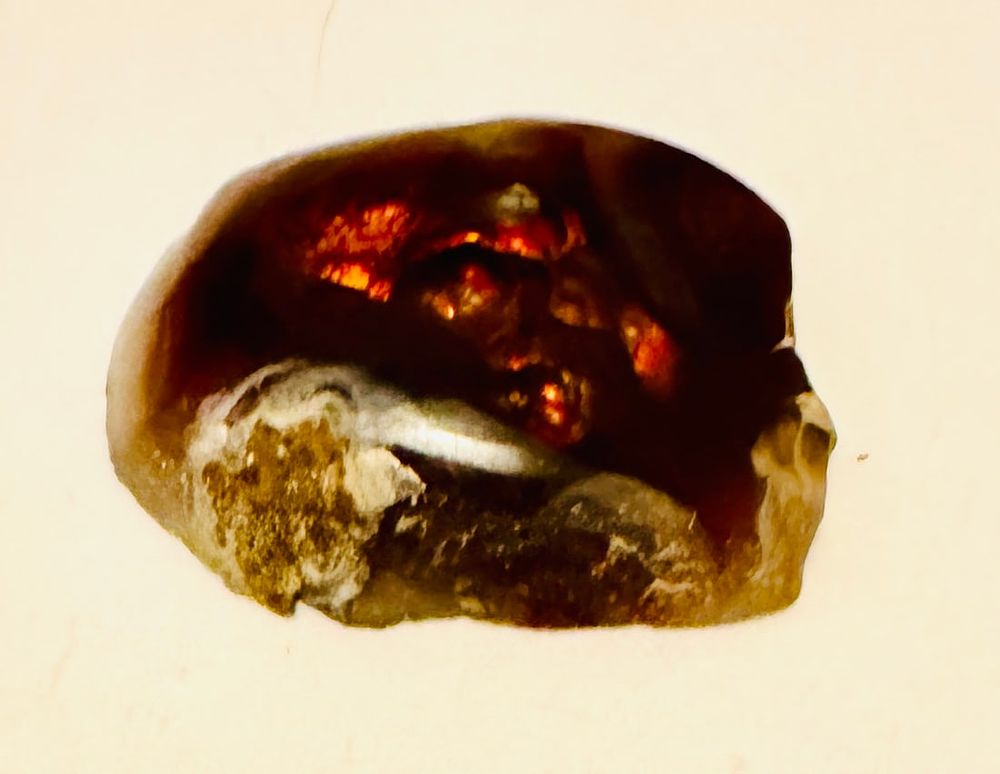 Lot 231: Fire agate specimen polished