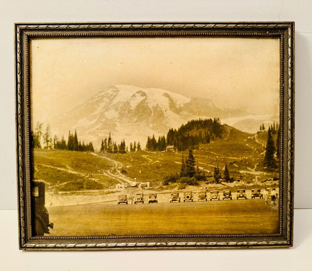 Lot 288: Photo of Mount Ranier from Paradise Inn vintage