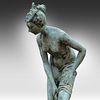 A bronze garden statue of Venus 178 x 60 x 84 cm. (70.0 x 23.6 x 33.0 in.). A bronze garden Image - 7